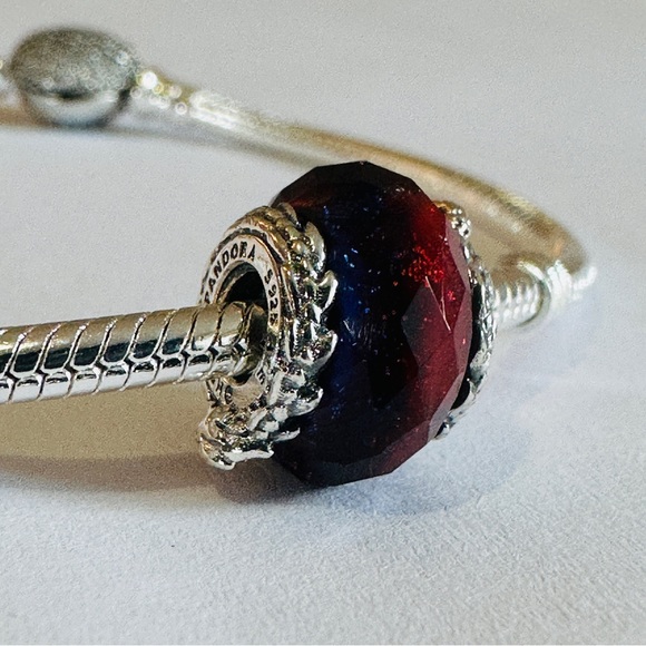 Brand New Authentic Pandora ICE Murano Glass Bead Charm / Pandora Bracelet - Picture 4 of 6